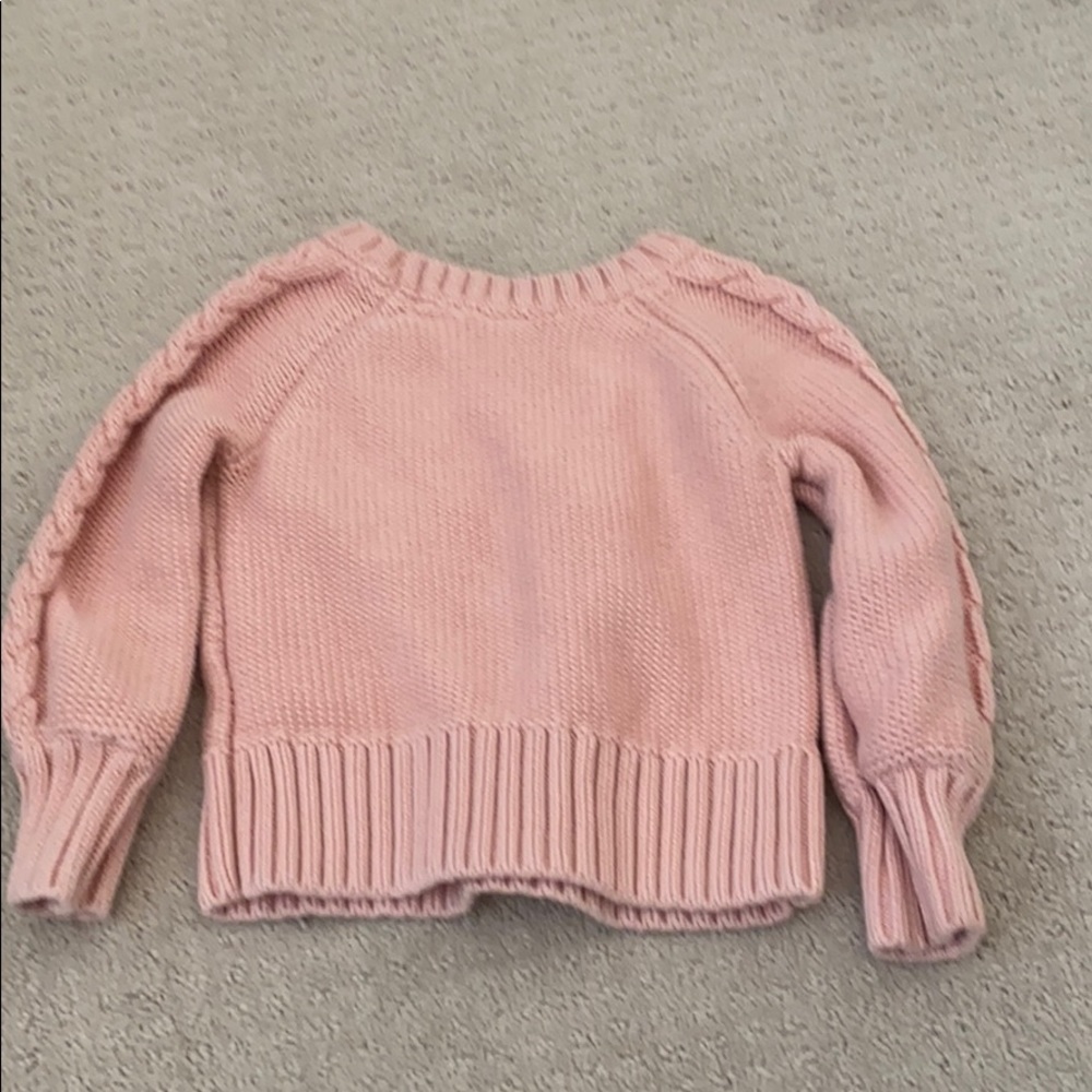 Toddler girl cable knit sweater - Picture 3 of 3